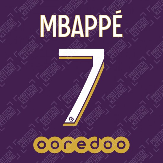 Mbappé 7 (Official PSG 2020/21 Third Ligue 1 Name and Numbering)