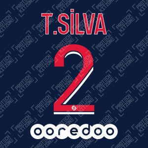 T. Silva 2 (Official PSG 2020/21 Home Ligue 1 Name and Numbering)
