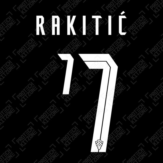 Rakitić 7 (Official Croatia 2020 Away Name and Numbering)