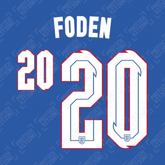 Foden 20 (Official England 2020 Away Name and Numbering)