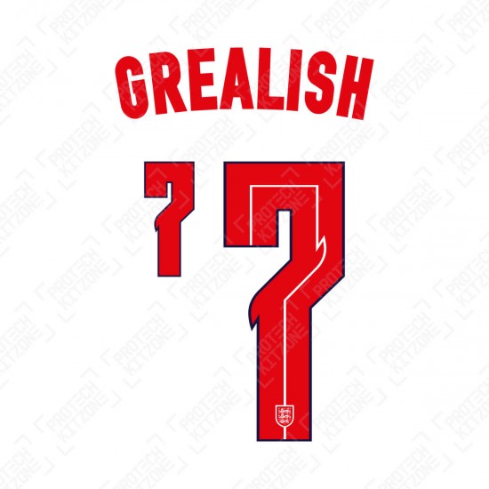 Grealish 7 (Official England 2020 Home Name and Numbering)