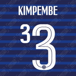 Kimpembe 3 (Official France 2020 Home Name and Numbering)