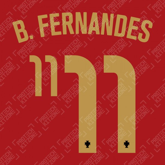 B. Fernandes 11 (Official Portugal 2020 Home Name and Numbering)