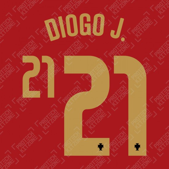 Diogo J. 21 (Official Portugal 2020 Home Name and Numbering)