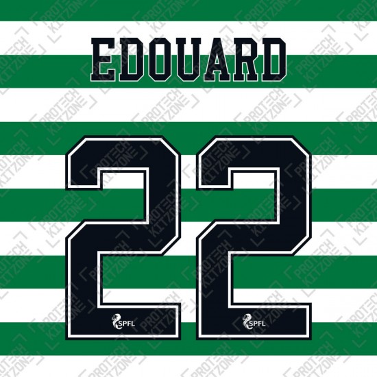 Edouard 22 (Official Celtic FC 2020/21 Home / Away Name and Numbering
