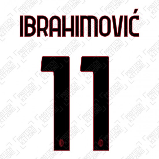 Ibrahimović 11 (Official AC Milan 2020/21 Away Club Name and Numbering)