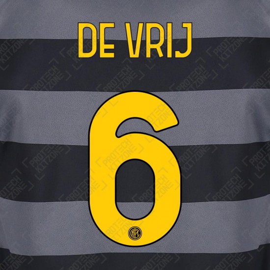 De Vrij 6 (Official Inter Milan 2020/21 Third Club Name and Numbering)