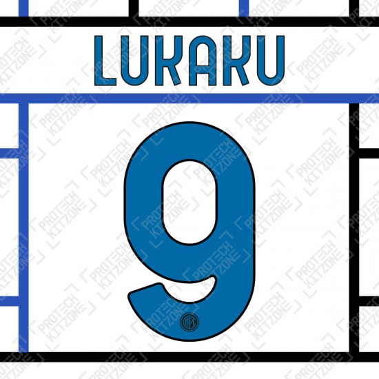 Lukaku 9 (Official Inter Milan 2020/21 Away Club Name and Numbering)