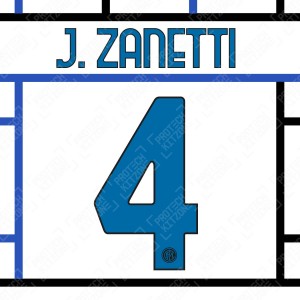 J. Zanetti 4 (Official Inter Milan 2020/21 Away Club Name and Numbering)