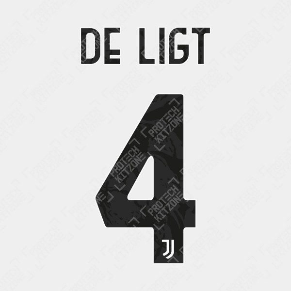 De Ligt 4 (Official Juventus 2020/21/22 Home / 2020/21 Third Name and Numbering)