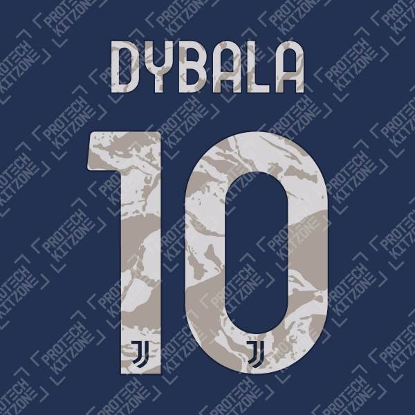 Dybala 10 (Official Juventus 2020/21 Away Name and Numbering)