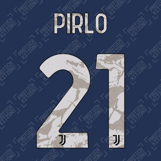 Pirlo 21 (Official Juventus 2020/21 Away Name and Numbering)