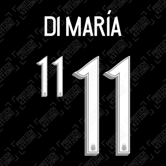 Di Maria 11 (Official Argentina 2019 Away Name and Numbering)