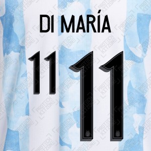 Di Maria 11 (Official Argentina 2021 Home Name and Numbering)