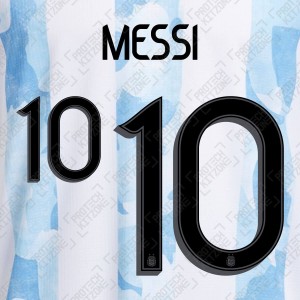Messi 10 (Official Argentina 2021 Home Name and Numbering)
