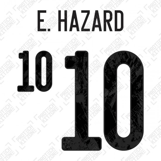 E. Hazard 10 (Official Belgium EURO 2020 Away Name and Numbering)