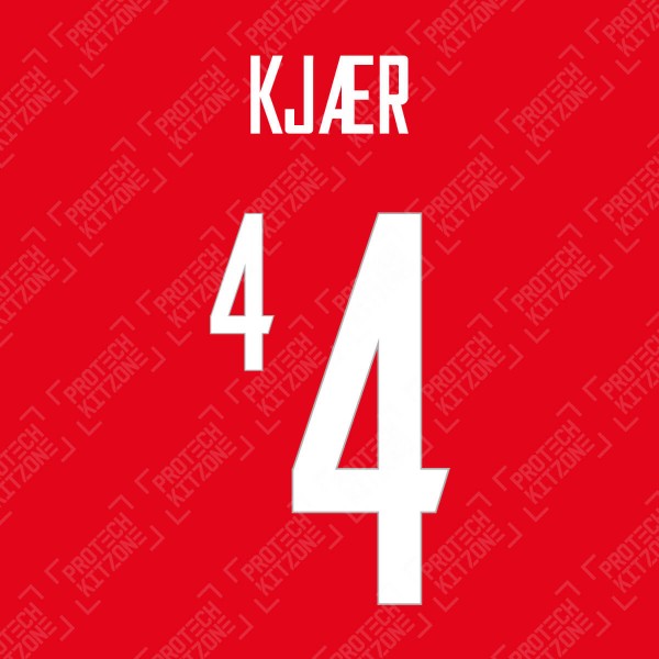 Kjær 4 (Official Denmark 2020 Home Name and Numbering)