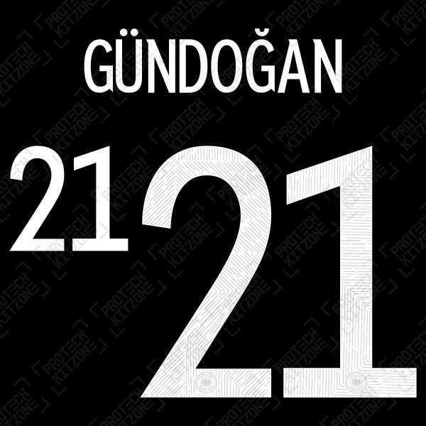 Gündoğan 21 (Official Germany EURO 2020/21 Away Name and Numbering)