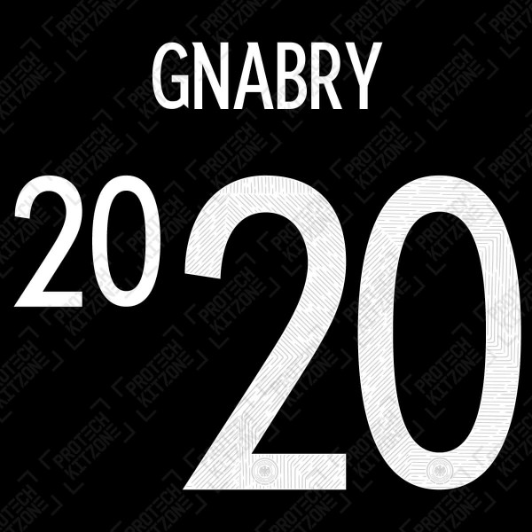 Gnabry 20 (Official Germany EURO 2020/21 Away Name and Numbering)