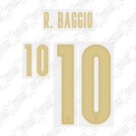 R.Baggio 10 (Official Italy 2020 Home and Renaissance Shirt Name and Numbering)