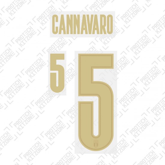 Cannavaro 5 (Official Italy 2020 Home and Renaissance Shirt Name and Numbering)