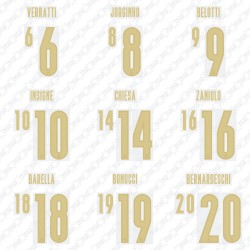 Official Name and Number Printing for Italy EURO 2020 Home / Third Shirt ***(More Players Available)