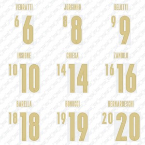 Official Name and Number Printing for Italy EURO 2020 Home / Third Shirt ***(More Players Available)