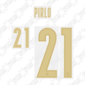 Pirlo 21 (Official Italy 2020 Home and Renaissance Shirt Name and Numbering)