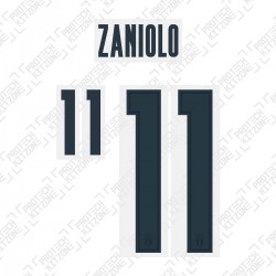 Zaniolo 11 - Official Name and Number Printing for Italy 2020 and 2021 Away Shirt