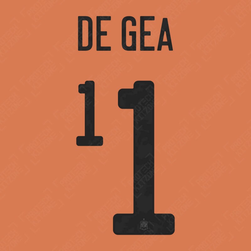 De Gea 1 (Official Spain EURO 2020 Goalkeeper Name and Numbering), NATIONAL TEAMS, DG1SPN20GK, 