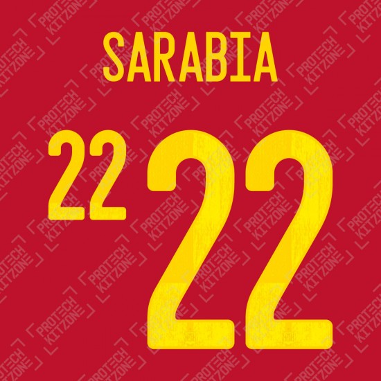 Sarabia 22 (Official Spain EURO 2020 Home Name and Numbering)