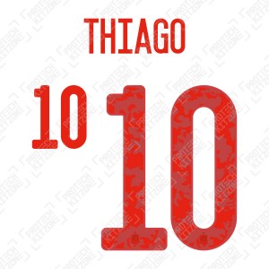 Thiago 10 (Official Spain EURO 2020 Away Name and Numbering)