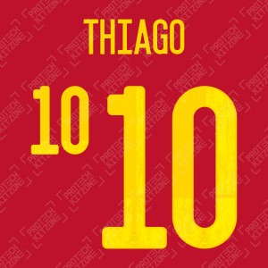 Thiago 10 (Official Spain EURO 2020 Home Name and Numbering)