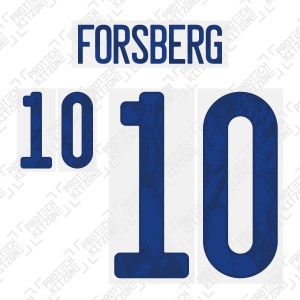 Forsberg 10 (Official Sweden EURO 2020 Home Name and Numbering)