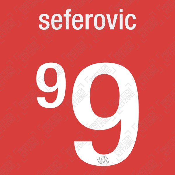 Seferovic 9 (Official Switzerland 2021 Home Shirt Name and Numbering)
