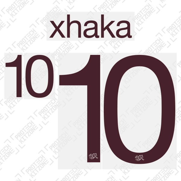 Xhaka 10 (Official Switzerland 2020 Away Shirt Name and Numbering)