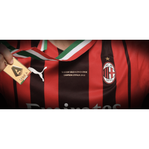 Succede Solo a Chi Crede Campioni D Italia 21/22 - Patch for AC Milan 21/22, Official Italy Leagues Badges, CAMPIONI AC2122, 