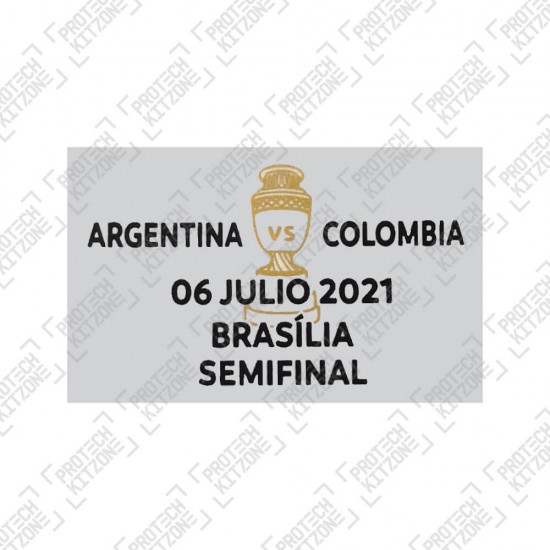 Official Copa America 2021 Semi-FInal Match Date Details Printing - Argentina vs Colombia - 06 July 2021