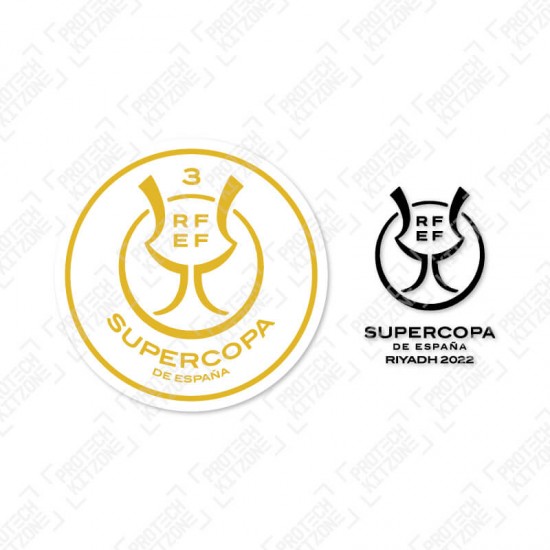 Official Supercopa De España 3 Champions Riyadh 2022 Patch + Match Detail Printing (For Athletic Madrid 2021/22 Home Shirt)