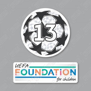 Official Sporting iD UEFA UCL Starball BOH13 + UEFA Foundation Badge Set