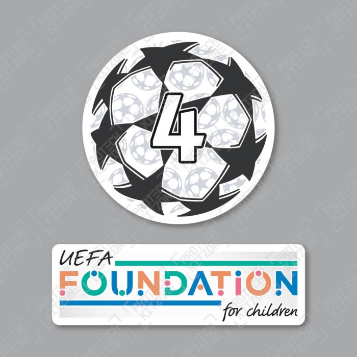 Official Sporting iD UEFA UCL Starball BOH4 + UEFA Foundation Badge Set, UEFA Champions League, NEW UEFA CL BOH4 SET, 