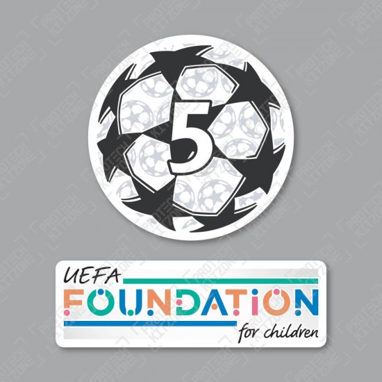 Official Sporting iD UEFA UCL Starball BOH5 + UEFA Foundation Badge Set