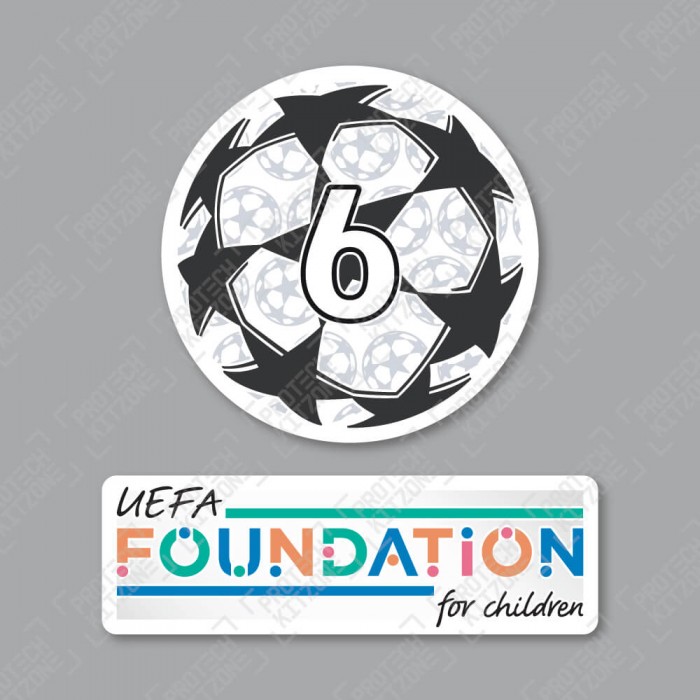 Official Sporting iD UEFA UCL Starball BOH6 + UEFA Foundation Badge Set, UEFA Champions League, NEW UEFA CL BOH6 SET, 