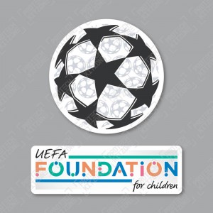 Official Sporting iD UEFA UCL Starball + UEFA Foundation Badge Set