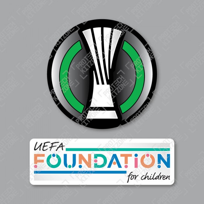 Official Sporting iD UEFA Europa Conference League + UEFA Foundation Badge Set, UEFA Europa Conference League, NEW UEL CONF SET, 