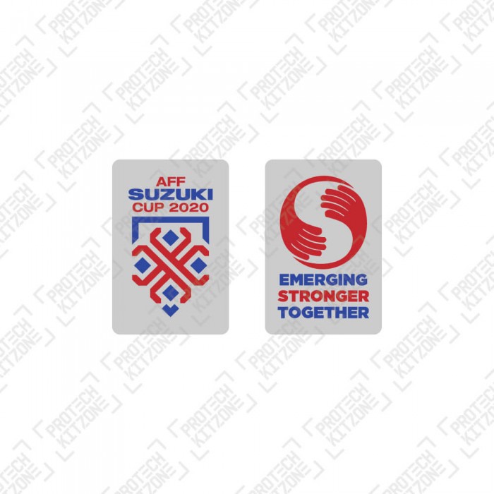 Official AFF Suzuki Cup 2020 + Emerging Stronger Together Sleeve Badges, Official Asia Football Badges, AFFSUZUKI2020, 
