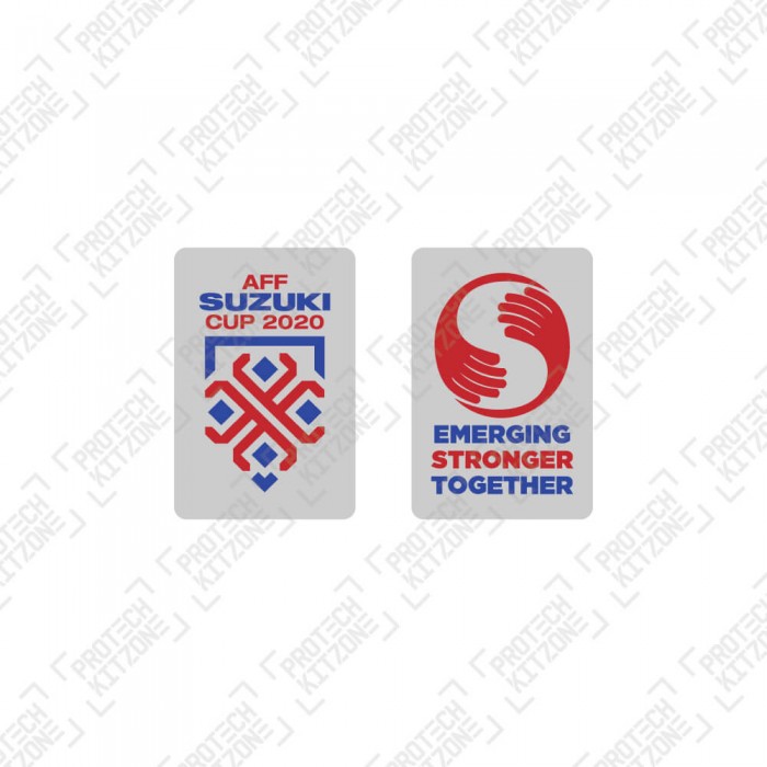 Official AFF Suzuki Cup 2020 + Emerging Stronger Together Sleeve Badges, Official Asia Football Badges, AFFSUZUKI2020, 