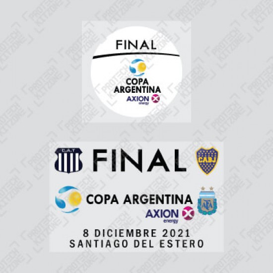 Official Final Copa Argentina 2021 Sleeve Badge + Match Detail Printing