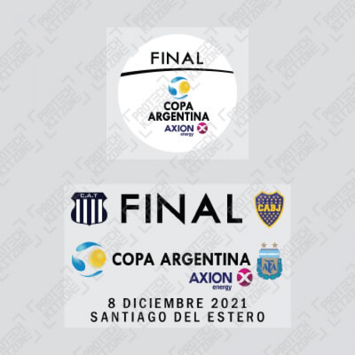 Official Final Copa Argentina 2021 Sleeve Badge + Match Detail Printing, Patches, ARG COPA FINAL 2021, 