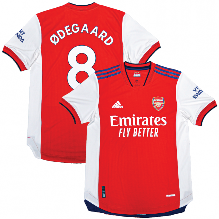 [Player Edition] Arsenal 2021/22 Heat Rdy. Home Shirt With Ødegaard 8 - Size M